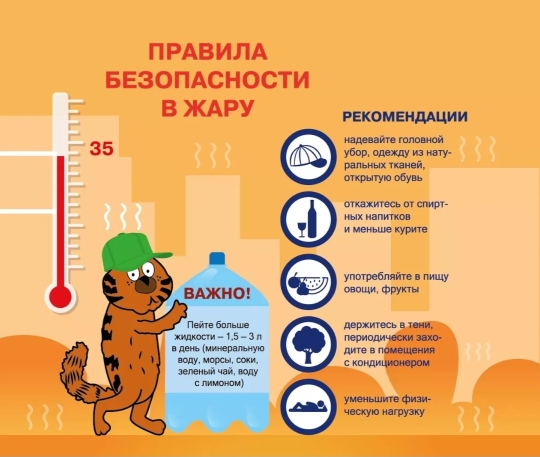 Правила поведения в жаркую погоду.